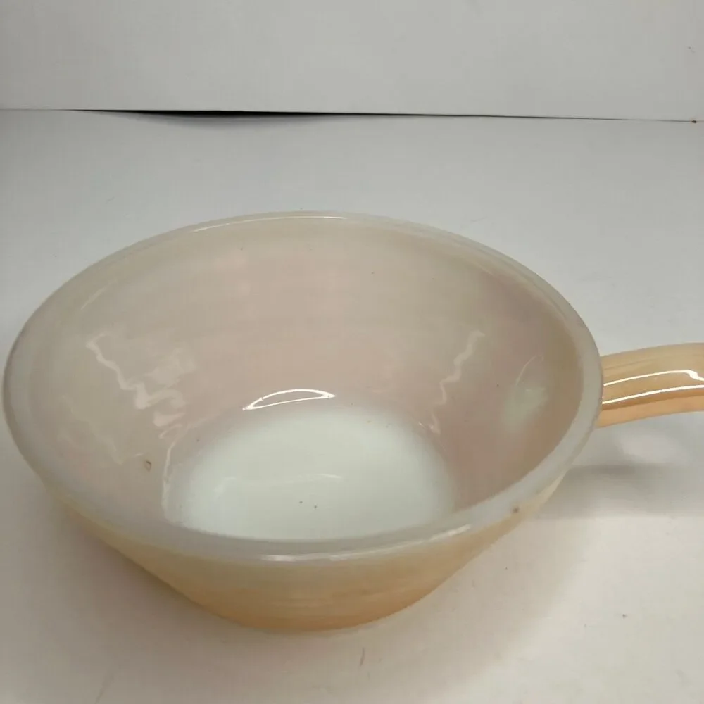 Vintage Fire King Soup Bowl with Handle Lusterware Oven Ware #18